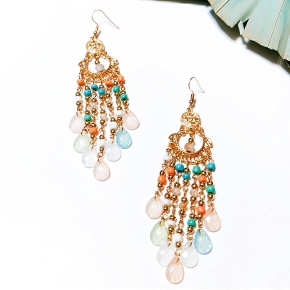 Crystal drop earrings #999 